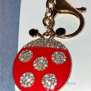 Red and Gold Ladybug Keychain